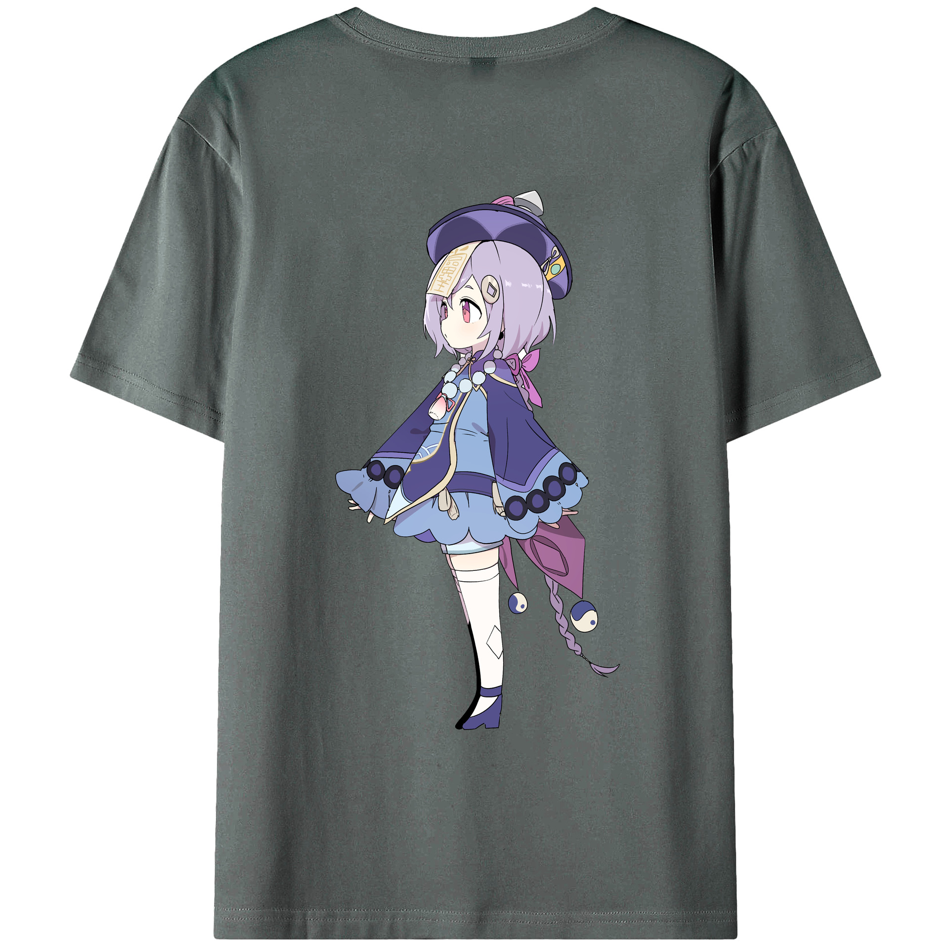 げんし神 七七 なな  genshin Nana 綿100％ メンズ半袖Tシャツ（バックプリント） 通気性